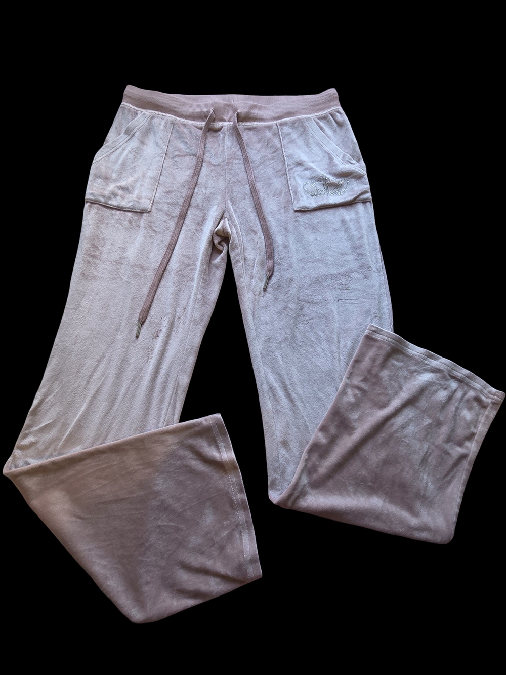 Juicy Couture Plush Drawstring Lounge Pants - Light Mauve